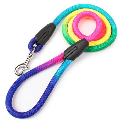 Colorful Nylon Round Hand Holding Dog Rope - Waive Savy Pets