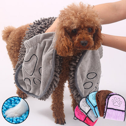 Super Absorbent Dog Bathrobe Microfiber Bath Towels - Waive Savy Pets