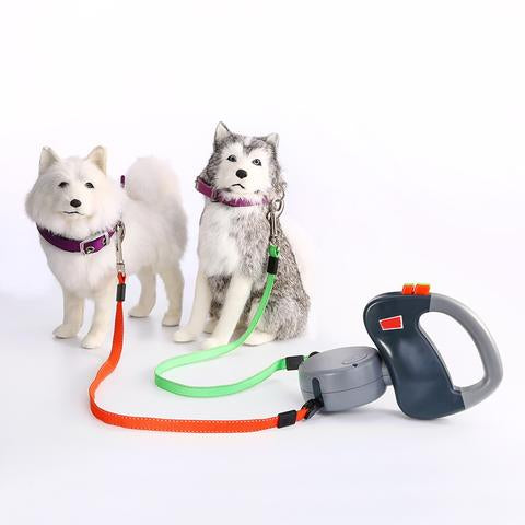 Retractable Dual Pet Dog Walking Leash - Waive Savy Pets