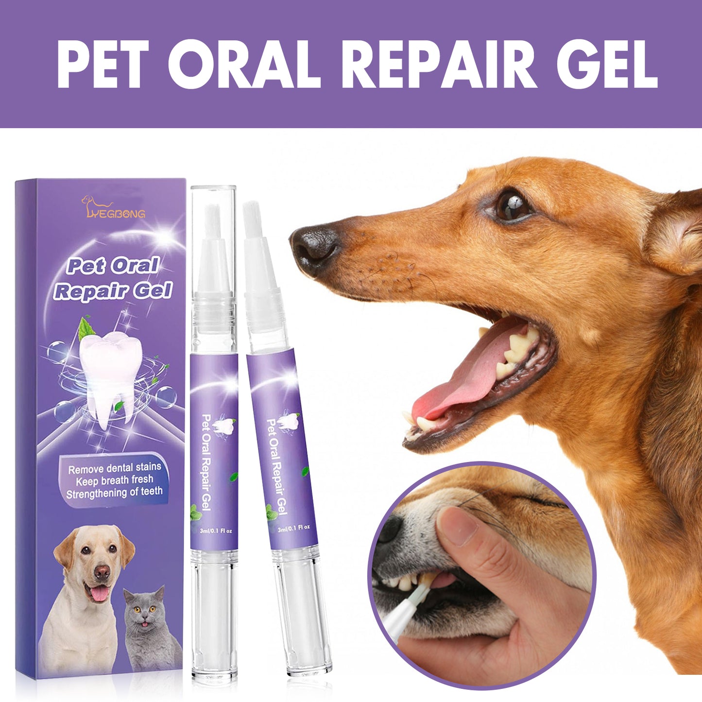 Pet Oral Repair Gel Care Cleaner - Waive Savy Pets