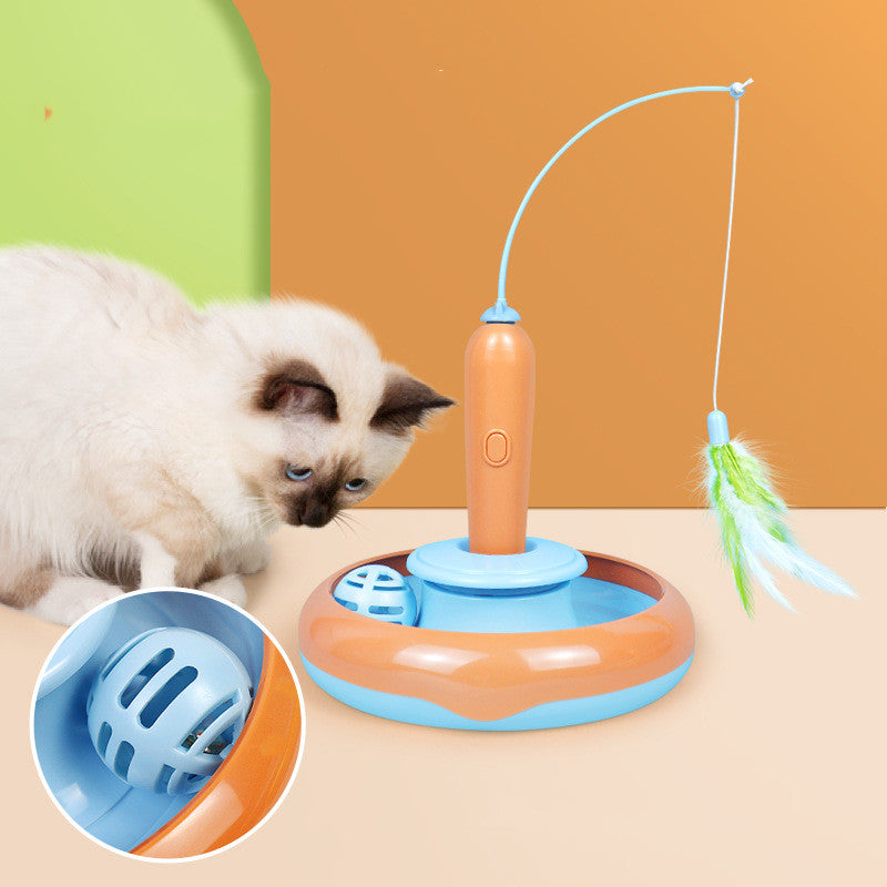 2 In 1 Pet Cat Toy With Feather - Waive Savy Pets