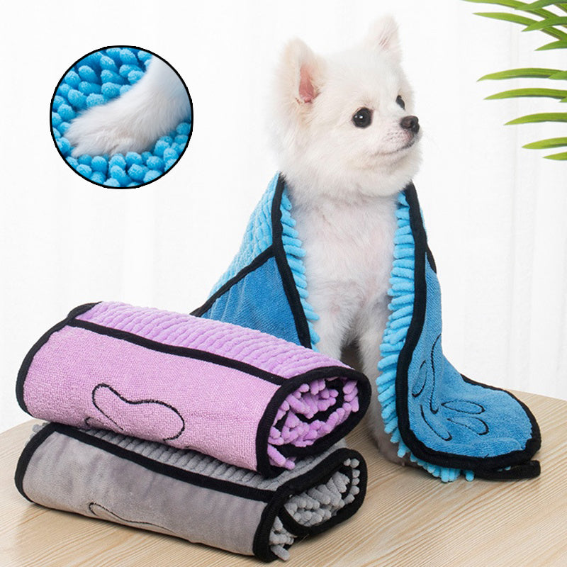 Super Absorbent Dog Bathrobe Microfiber Bath Towels - Waive Savy Pets